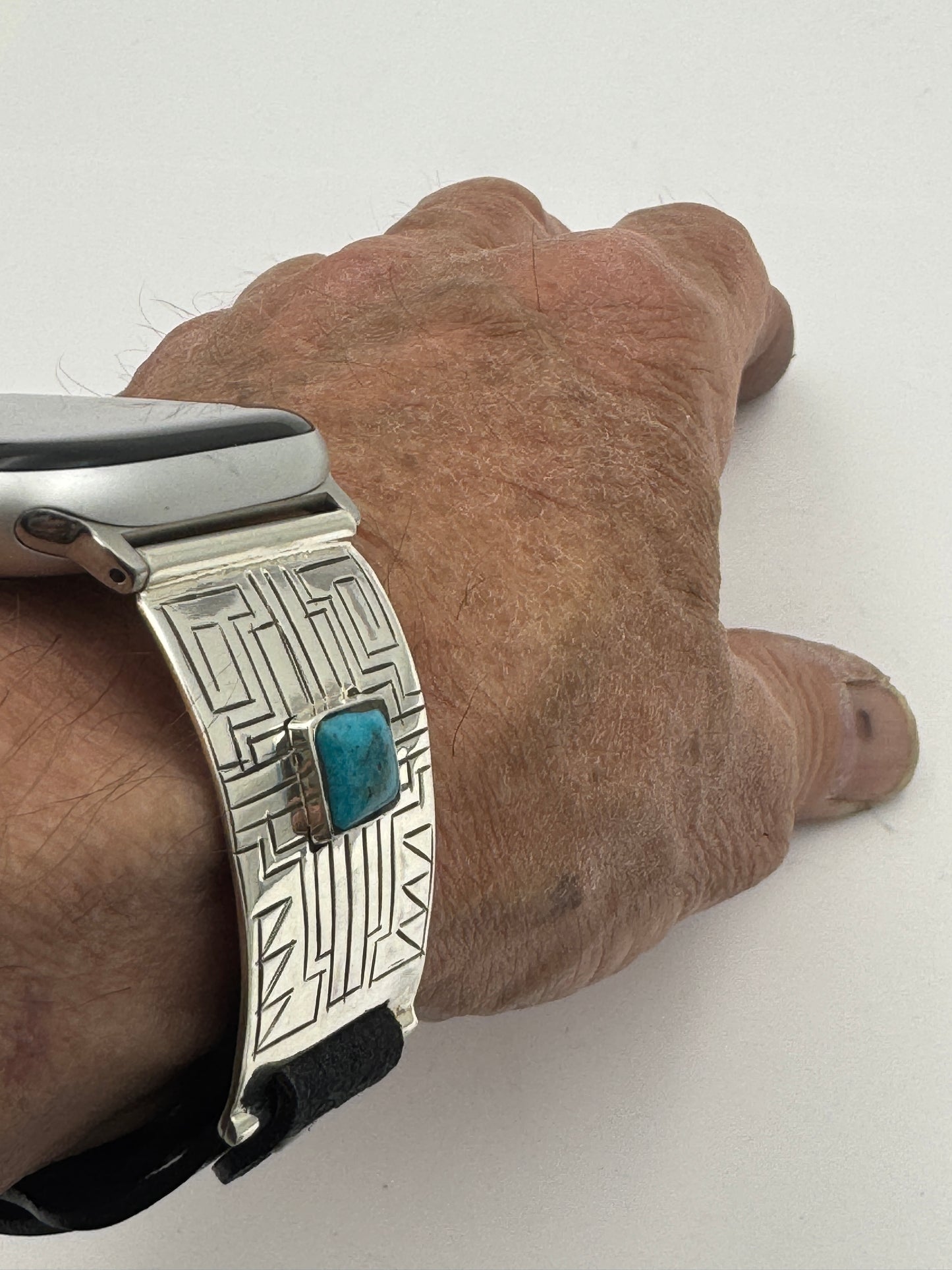 Tony Chino 42/44/45mm Unisex Sterling Silver Zia Turquoise #59