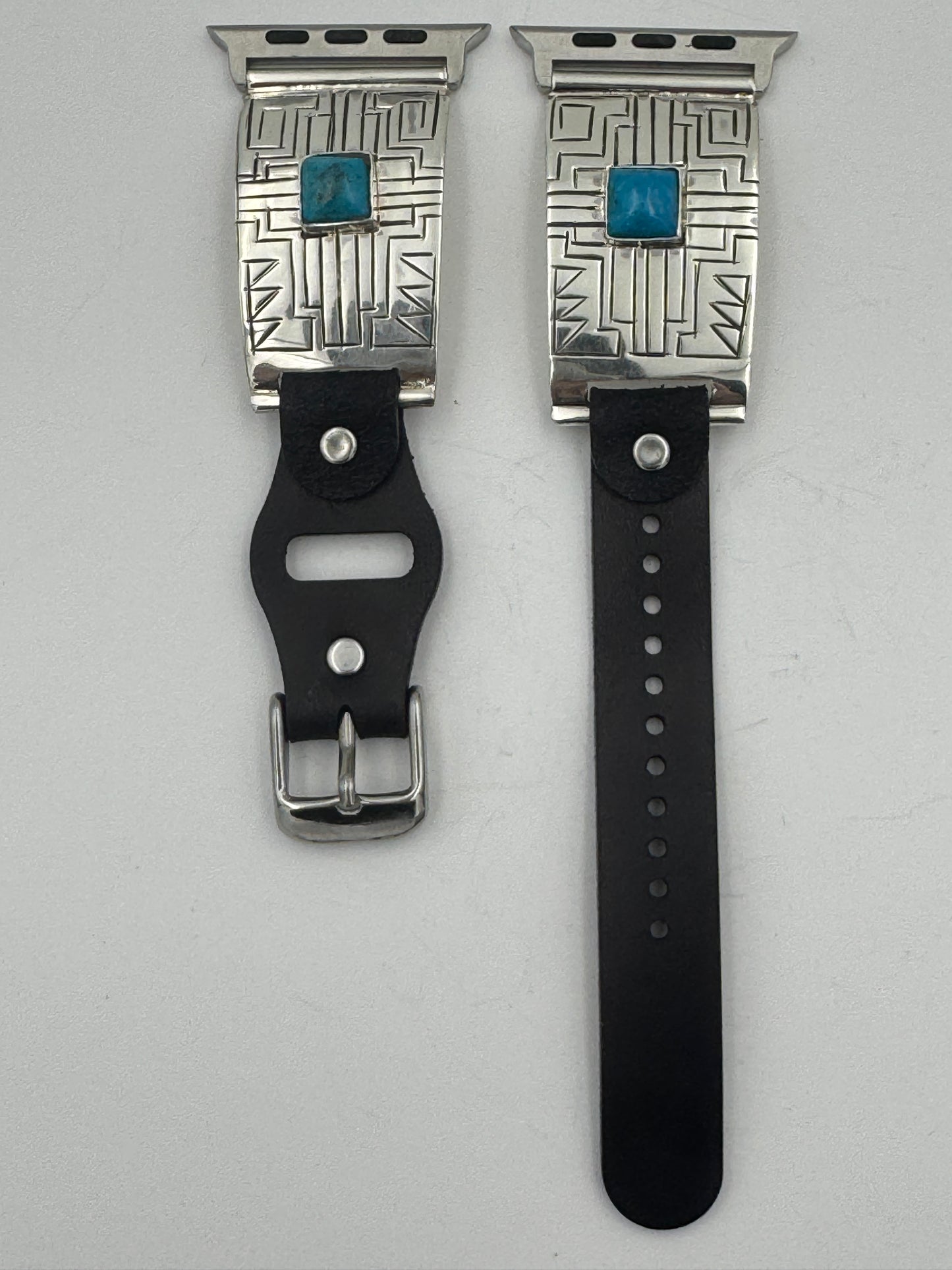 Tony Chino 42/44/45mm Unisex Sterling Silver Zia Turquoise #59