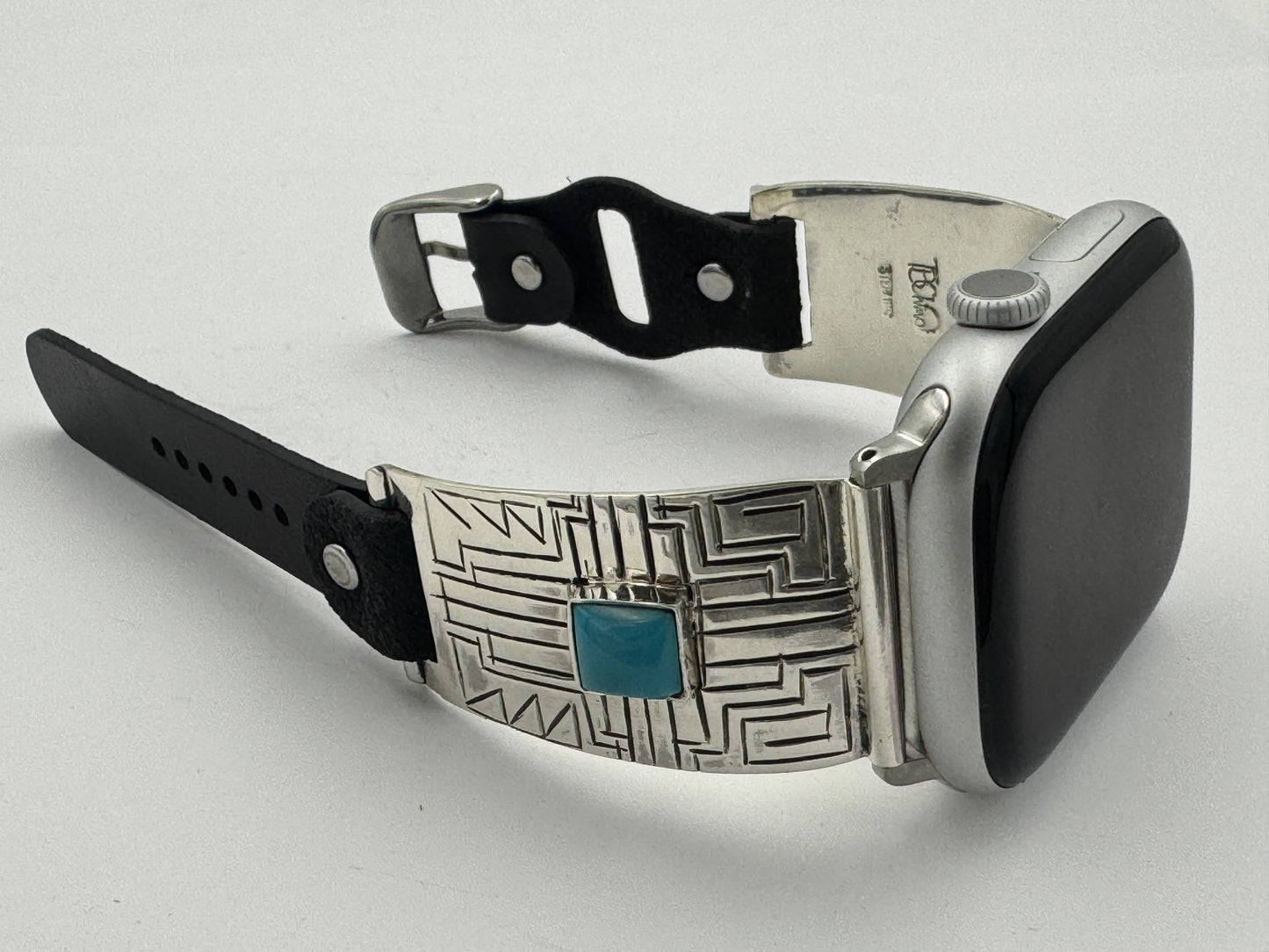 Tony Chino 42/44/45mm Unisex Sterling Silver Zia Turquoise #58