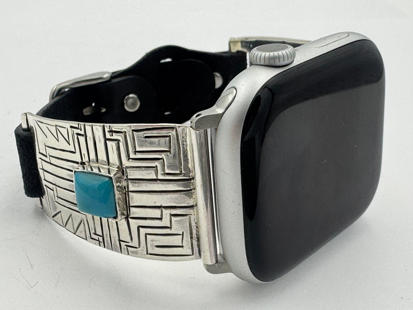Tony Chino 42/44/45mm Unisex Sterling Silver Zia Turquoise #58