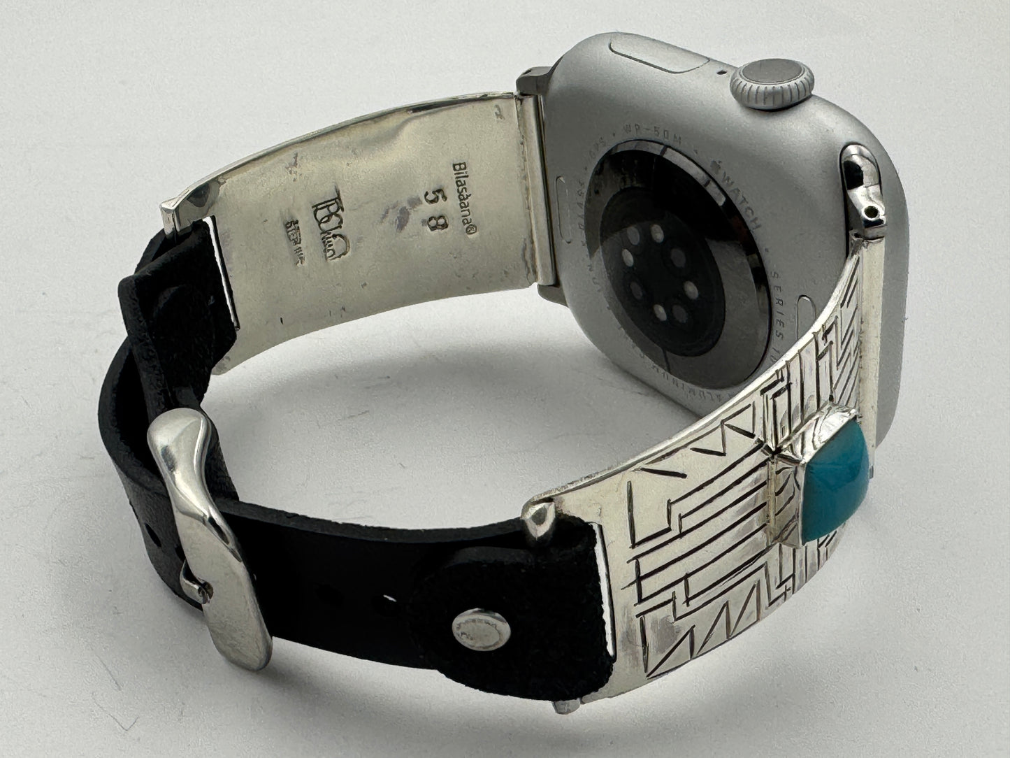 Tony Chino 42/44/45mm Unisex Sterling Silver Zia Turquoise #58