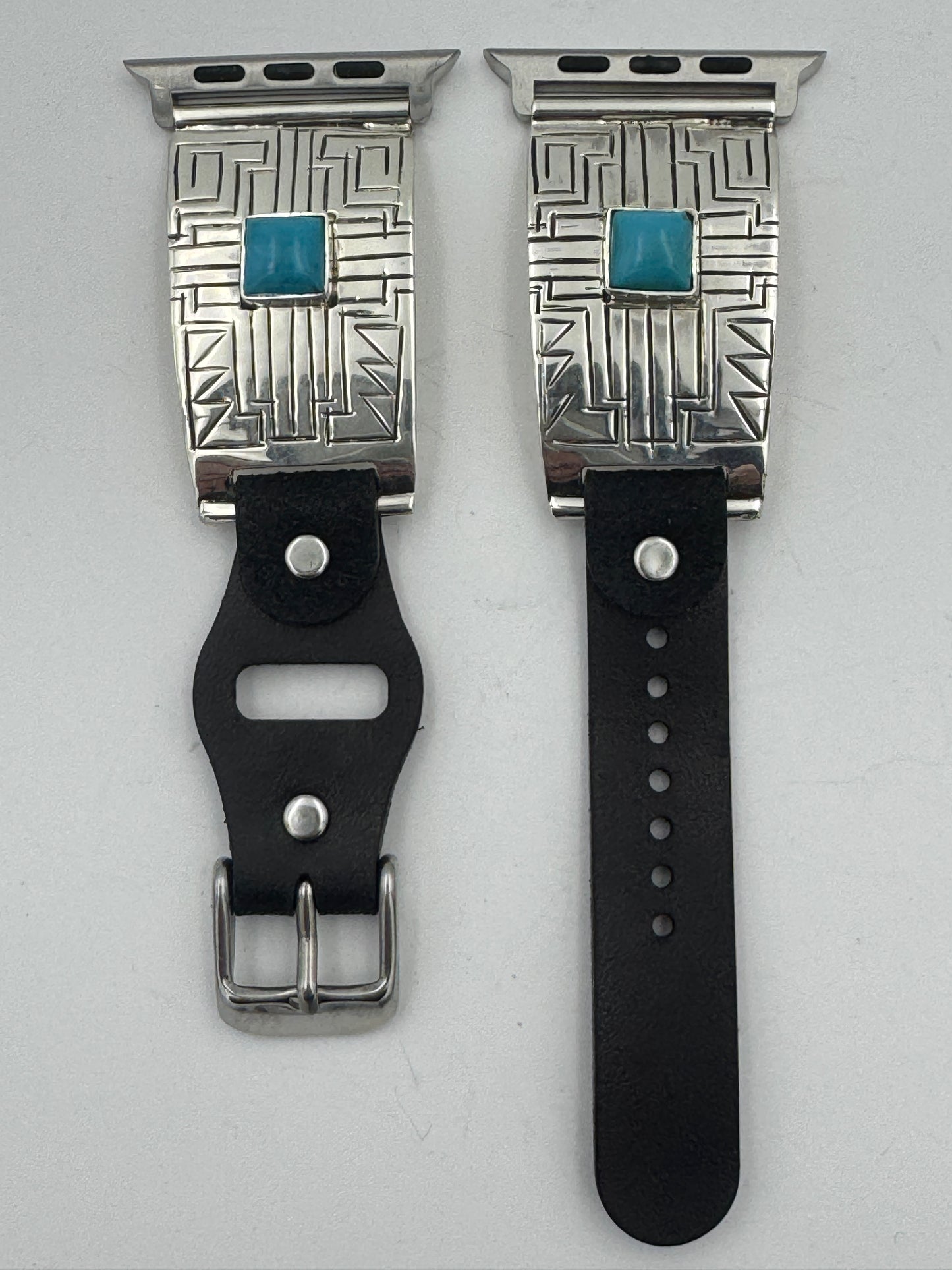 Tony Chino 42/44/45mm Unisex Sterling Silver Zia Turquoise #58