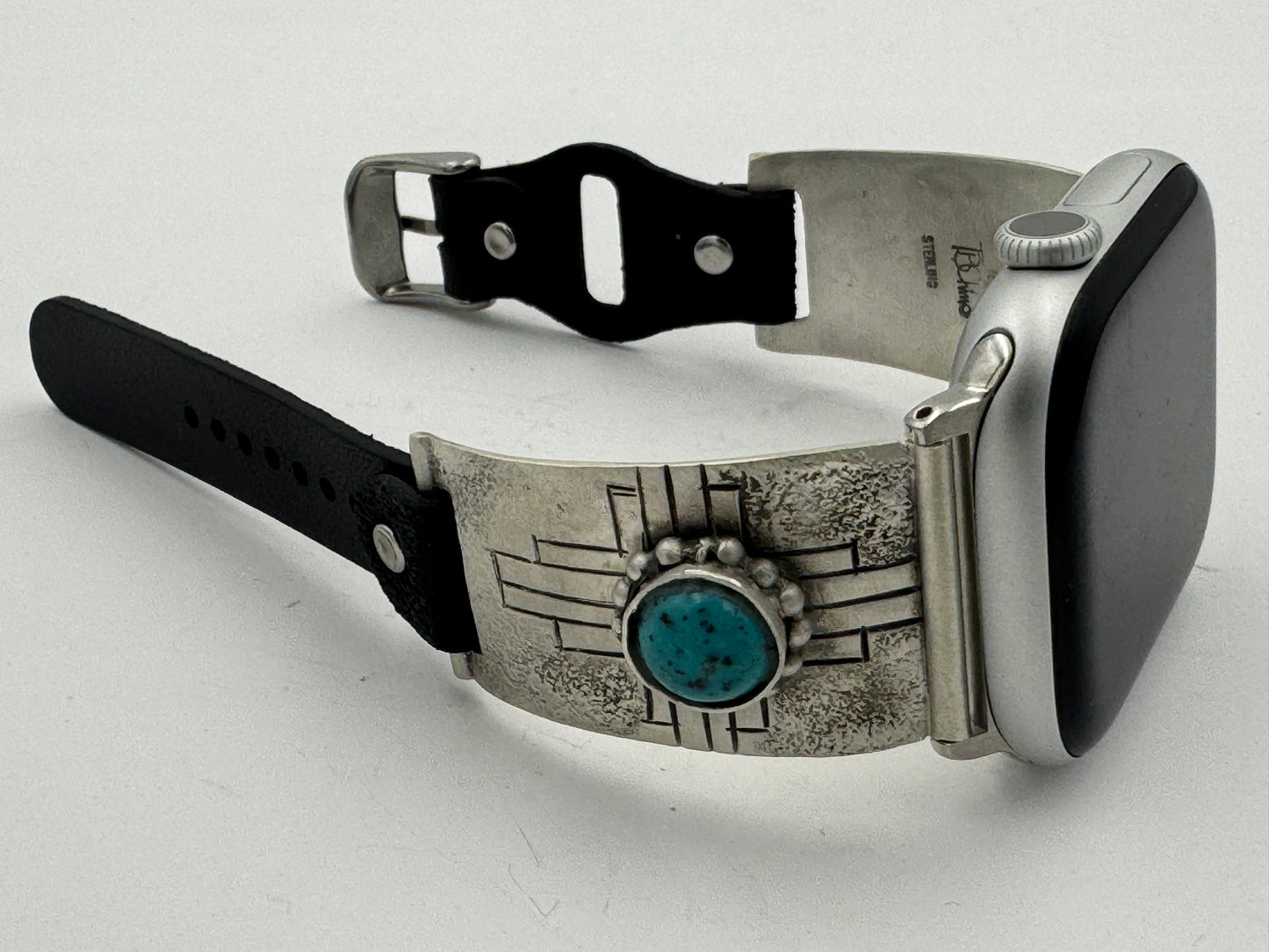 Tony Chino 42/44/45mm Unisex Sterling Silver Zia Turquoise #61