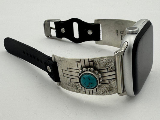Tony Chino 42/44/45mm Unisex Sterling Silver Zia Turquoise #61