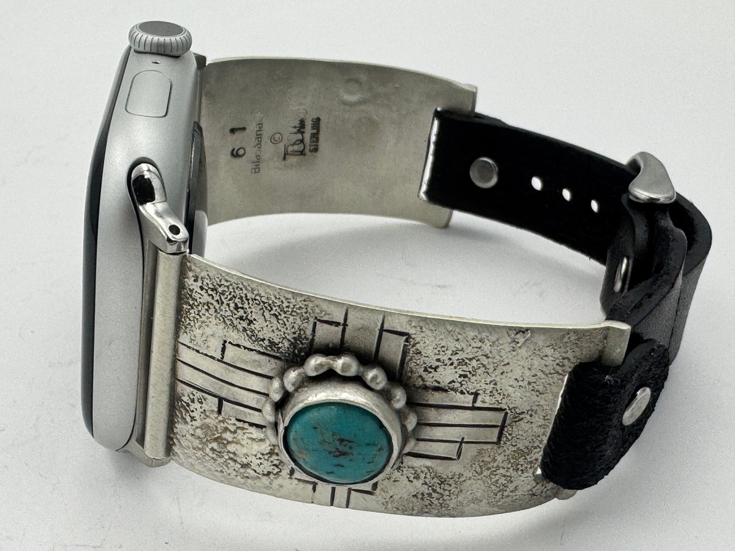 Tony Chino 42/44/45mm Unisex Sterling Silver Zia Turquoise #61