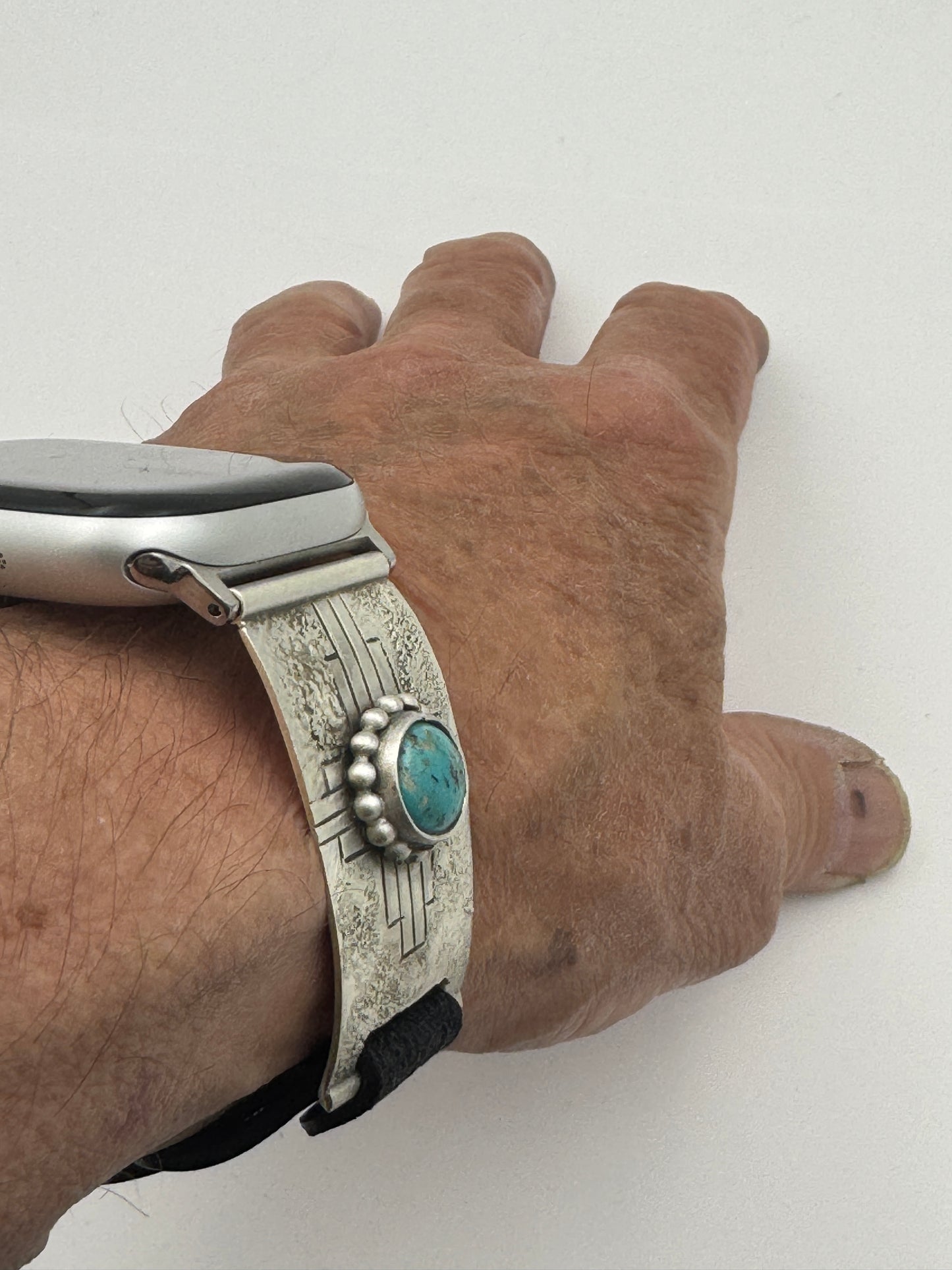 Tony Chino 42/44/45mm Unisex Sterling Silver Zia Turquoise #61