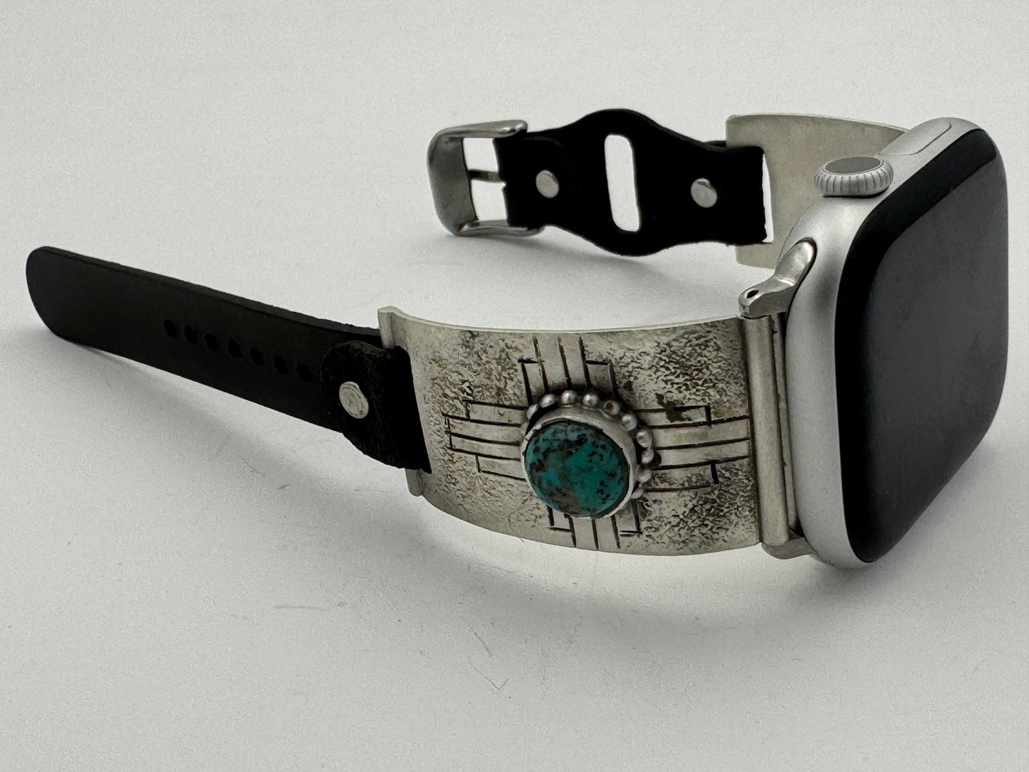 Tony Chino 42/44/45mm Unisex Sterling Silver Zia Turquoise #60