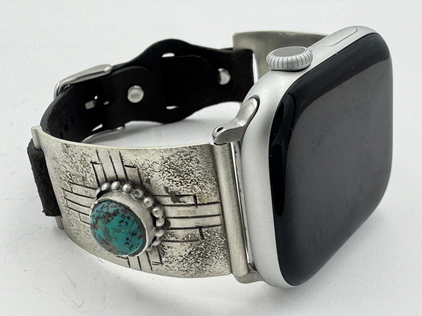 Tony Chino 42/44/45mm Unisex Sterling Silver Zia Turquoise #60