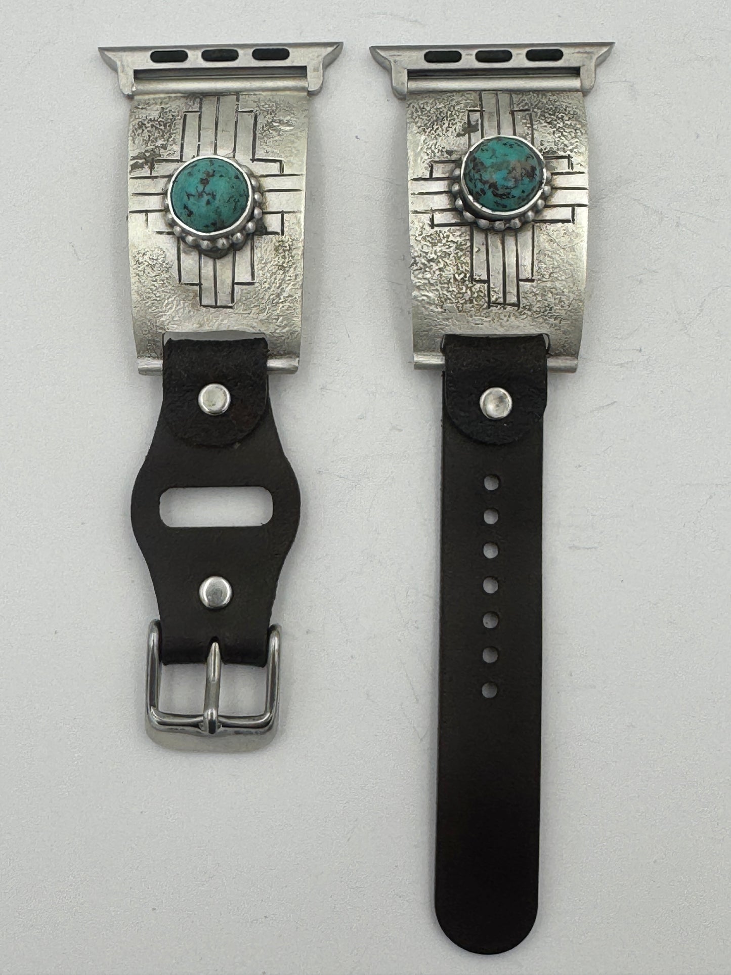 Tony Chino 42/44/45mm Unisex Sterling Silver Zia Turquoise #60