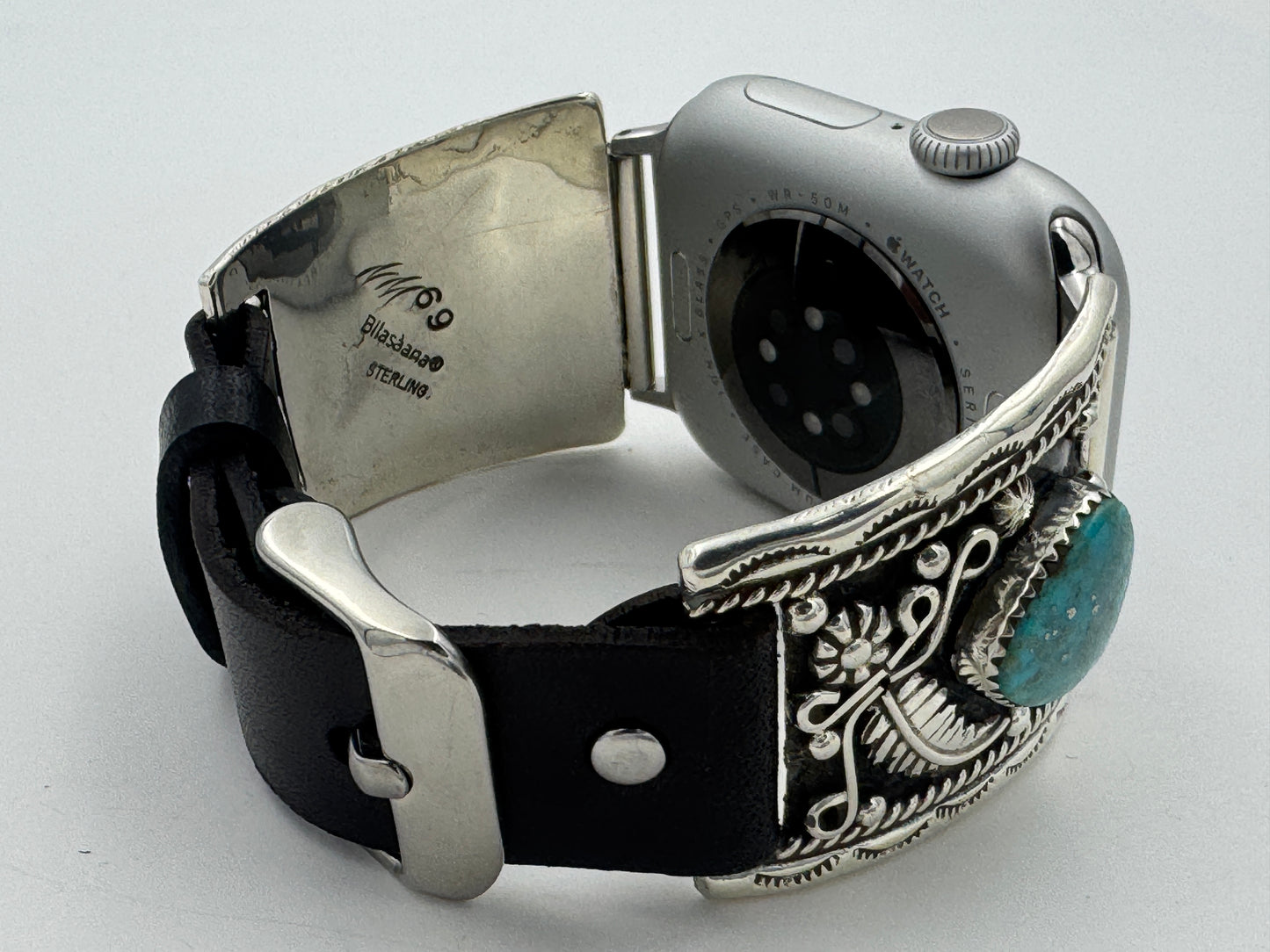 Nelson Morgan 38/40/41mm Ultra Sterling Silver and Campitos Turquoise #69