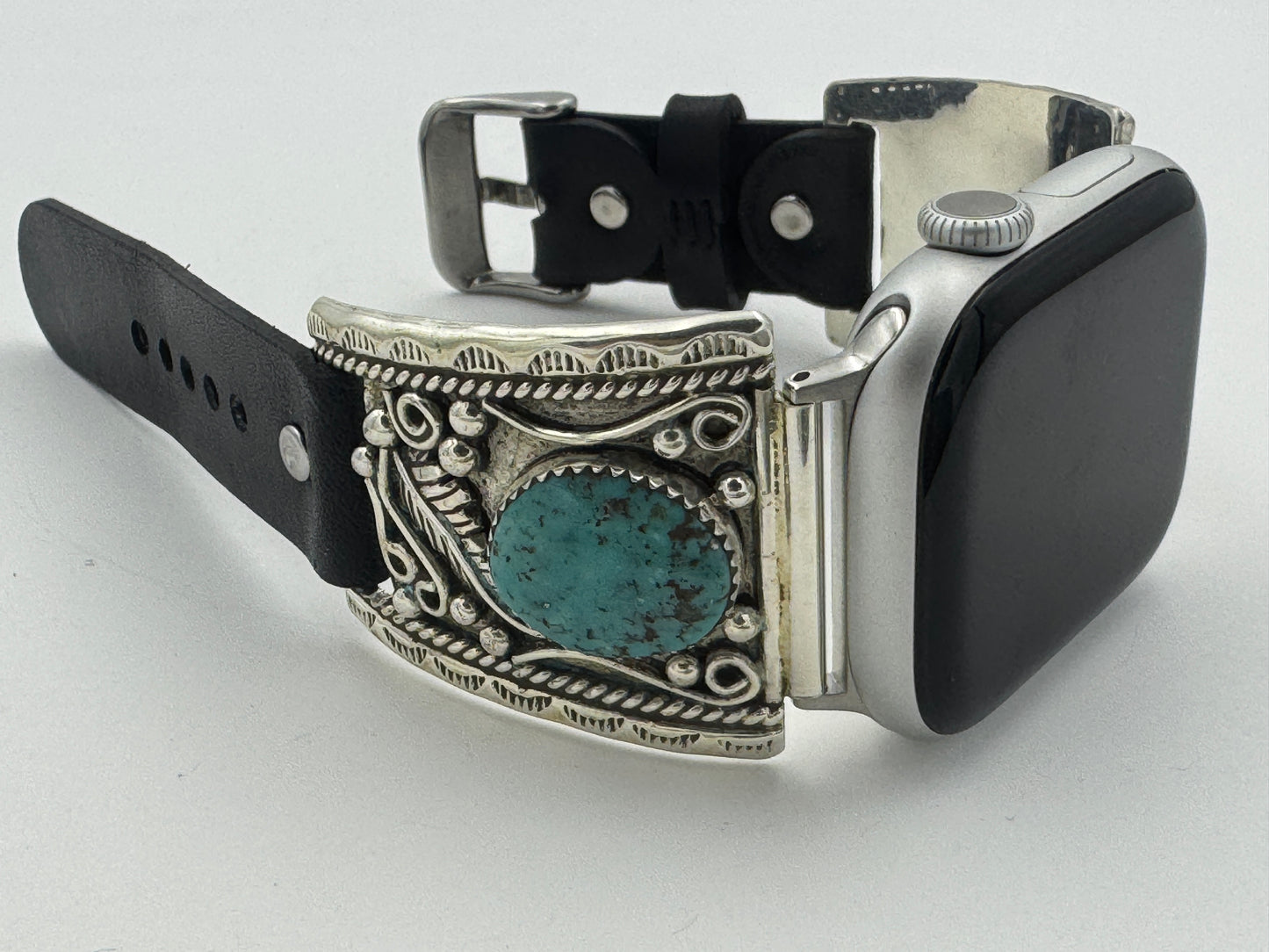 Nelson Morgan 38/40/41mm Ultra Sterling Silver and Campitos Turquoise #67