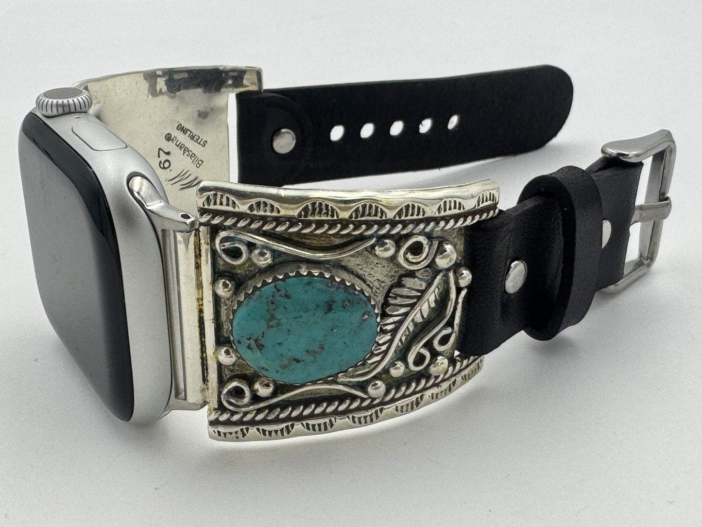 Nelson Morgan 38/40/41mm Ultra Sterling Silver and Campitos Turquoise #67