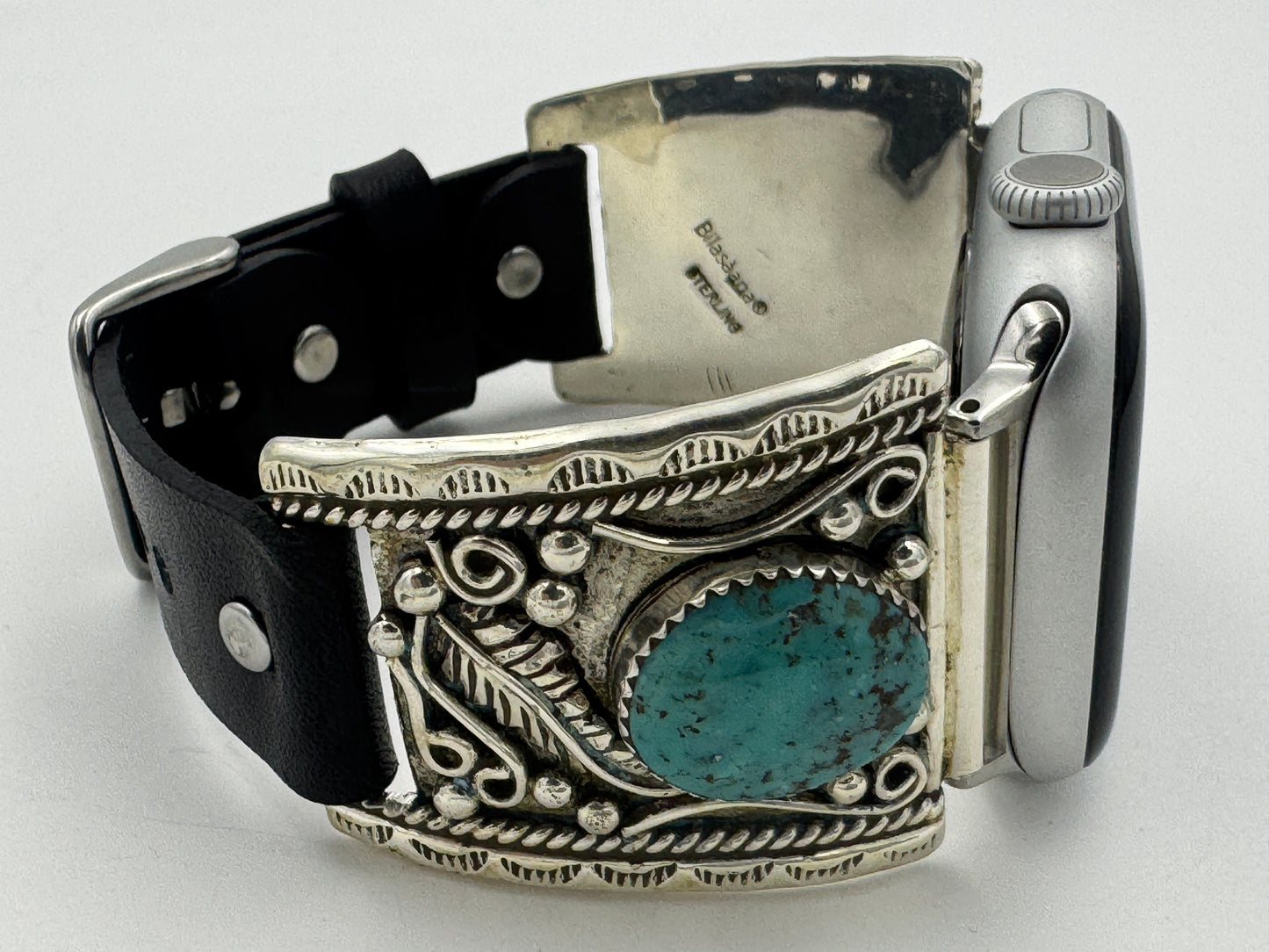 Nelson Morgan 38/40/41mm Ultra Sterling Silver and Campitos Turquoise #67