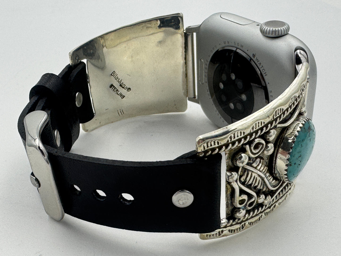 Nelson Morgan 38/40/41mm Ultra Sterling Silver and Campitos Turquoise #67