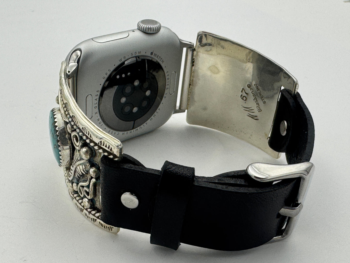 Nelson Morgan 38/40/41mm Ultra Sterling Silver and Campitos Turquoise #67