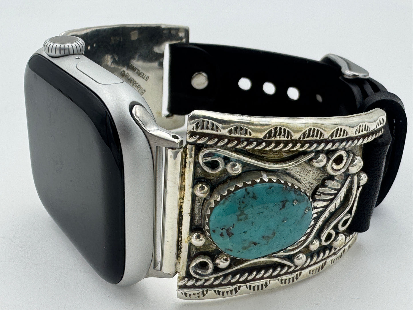 Nelson Morgan 38/40/41mm Ultra Sterling Silver and Campitos Turquoise #67