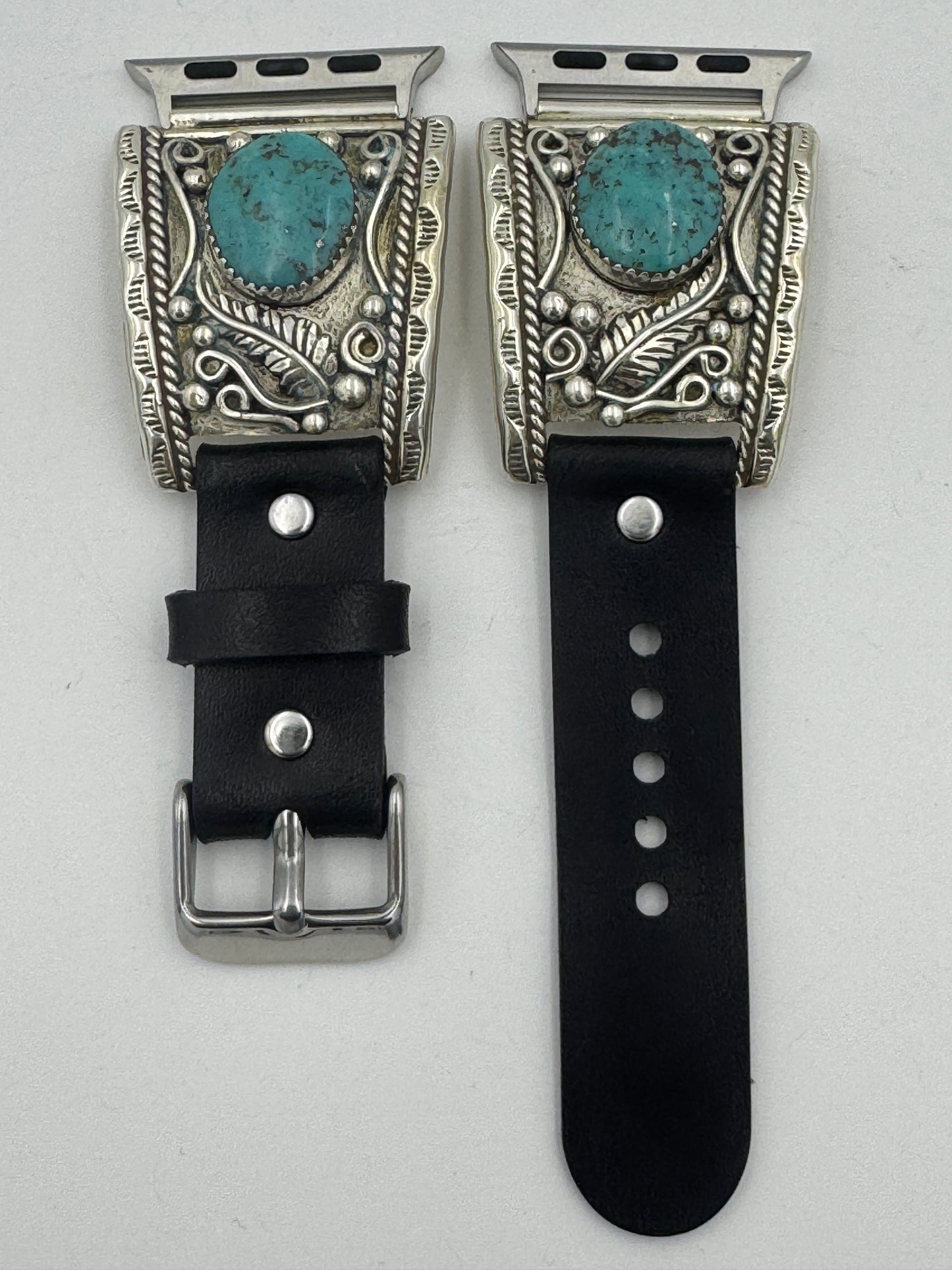 Nelson Morgan 38/40/41mm Ultra Sterling Silver and Campitos Turquoise #67