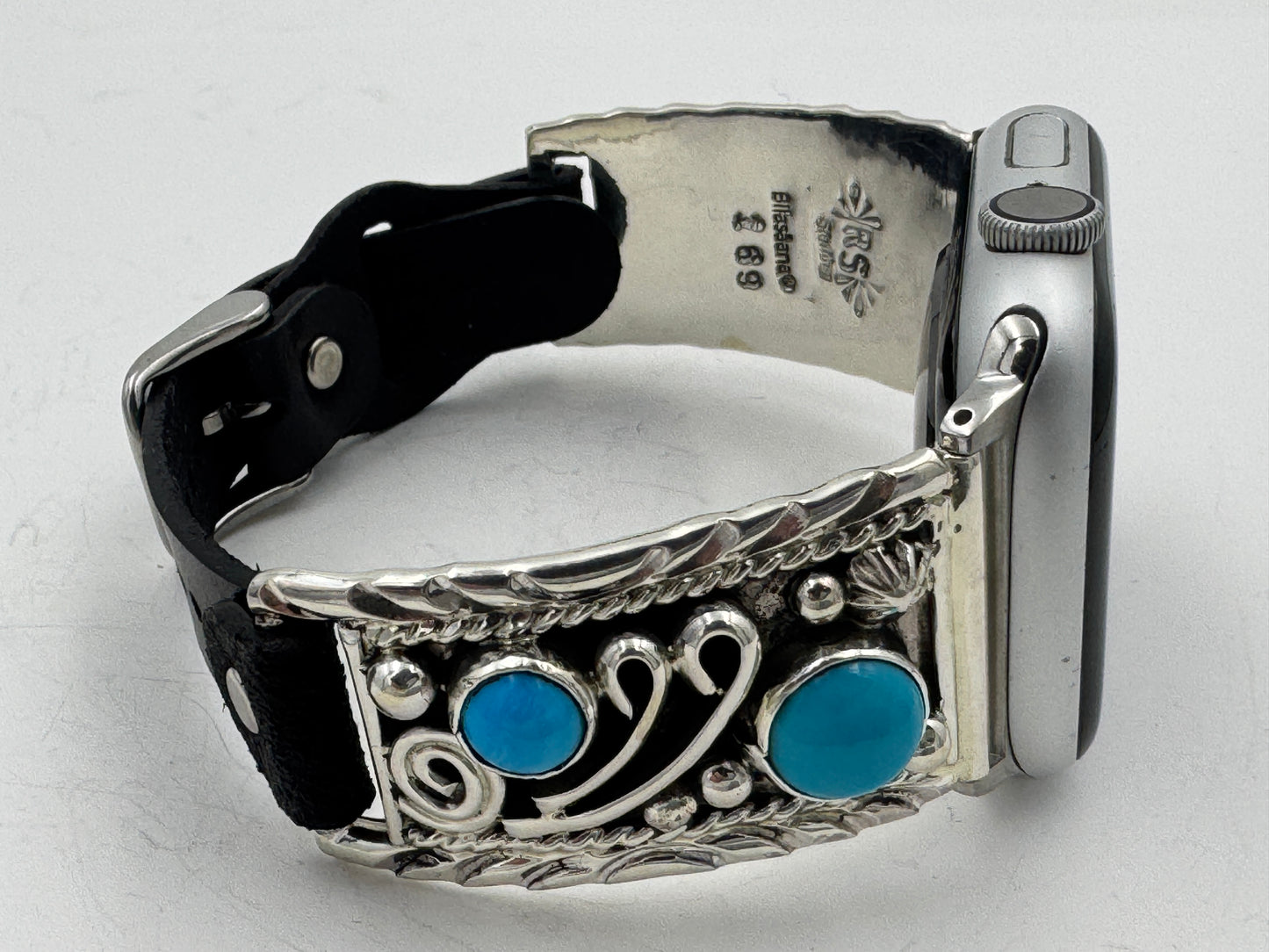 Ronnie Spencer 42/44/45mm Sterling Silver and Turquoise Unisex #169