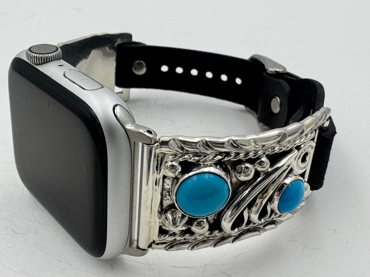 Ronnie Spencer 42/44/45mm Sterling Silver and Turquoise Unisex #169