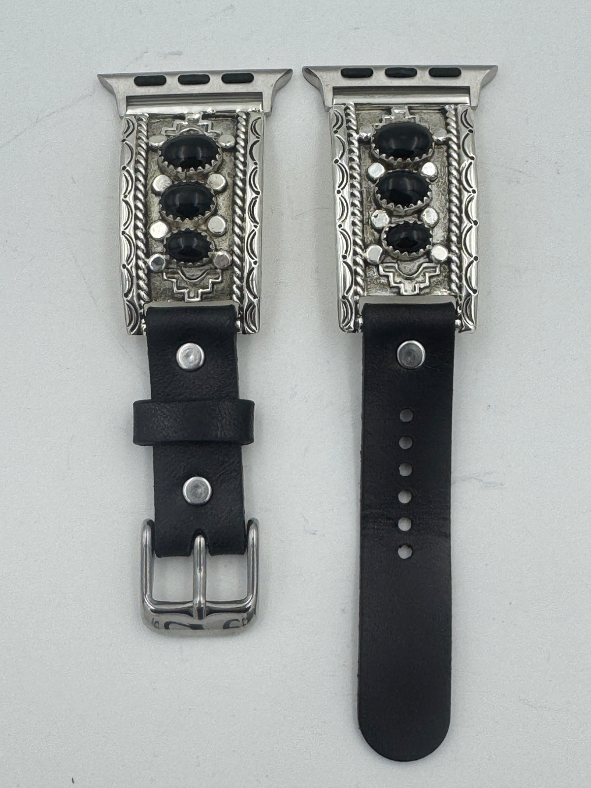Nelson Morgan 38/40/41mm Unisex Sterling Silver Black Onyx #73