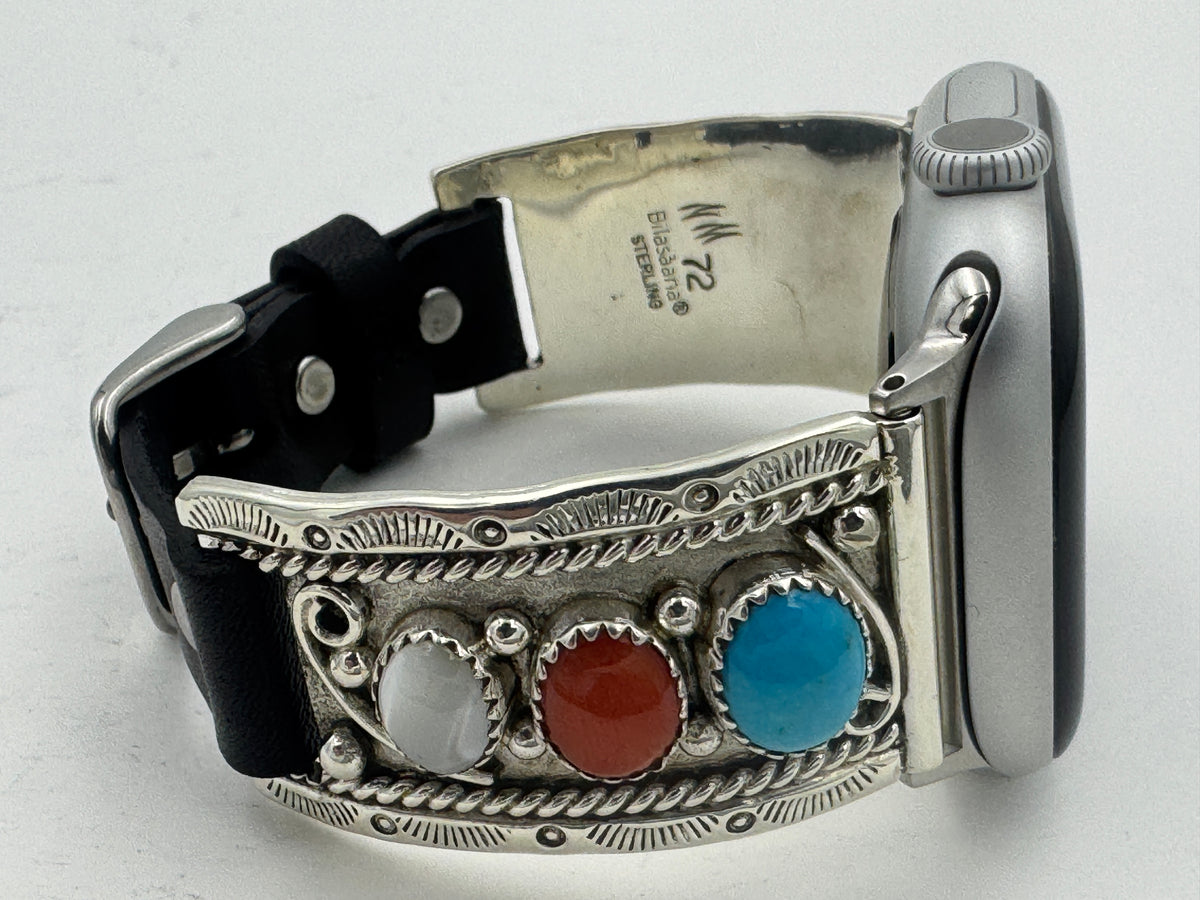 Nelson Morgan 38/40/41mm Unisex Sterling Sleeping Beauty Coral MOP #72