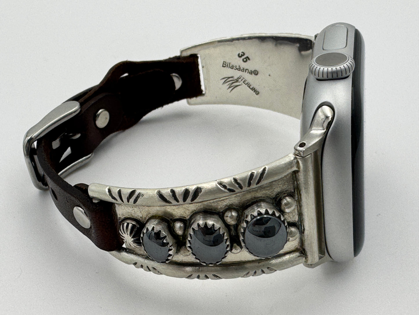 Nelson Morgan 38/40/41mm Ladies Sterling Silver Hematite #35