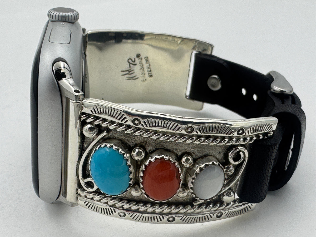 Nelson Morgan 38/40/41mm Unisex Sterling Sleeping Beauty Coral MOP #72