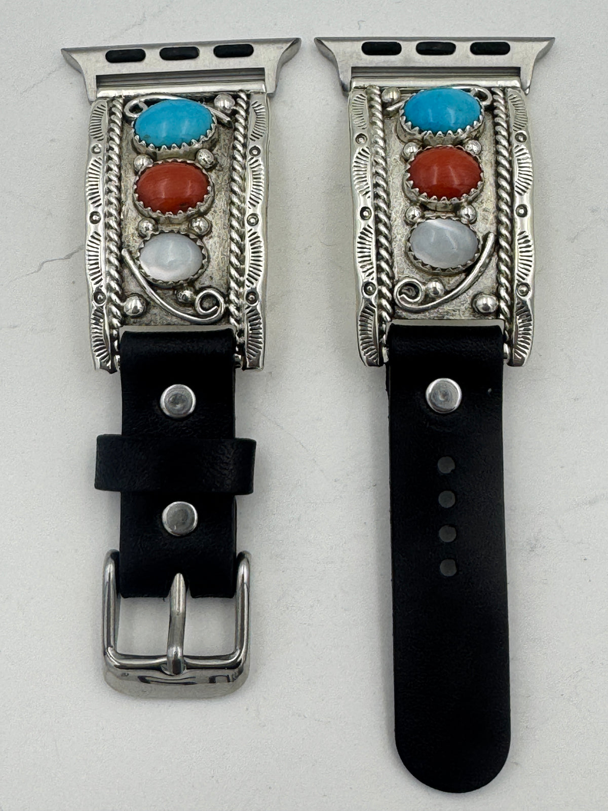 Nelson Morgan 38/40/41mm Unisex Sterling Sleeping Beauty Coral MOP #72