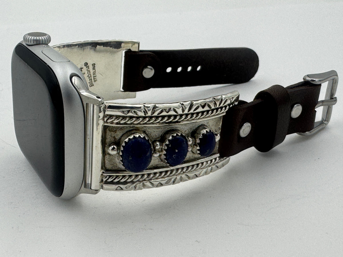 Nelson Morgan 38/40/41mm Unisex Sterling Silver Lapis #74