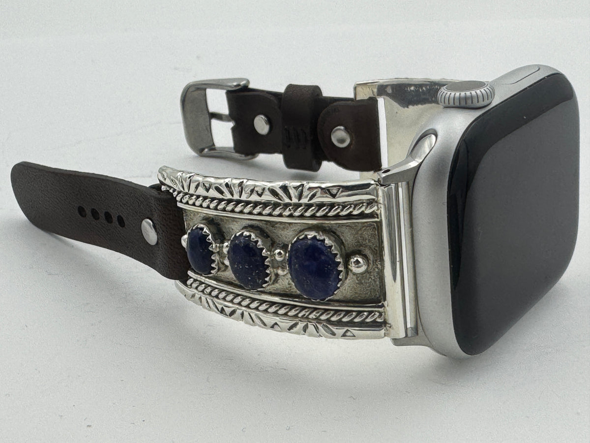Nelson Morgan 38/40/41mm Unisex Sterling Silver Lapis #74