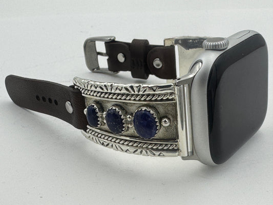 Nelson Morgan 38/40/41mm Unisex Sterling Silver Lapis #74