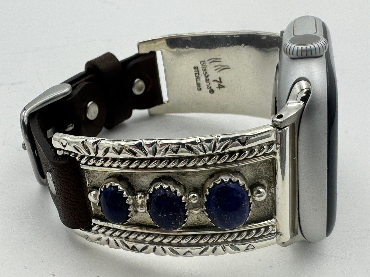 Nelson Morgan 38/40/41mm Unisex Sterling Silver Lapis #74
