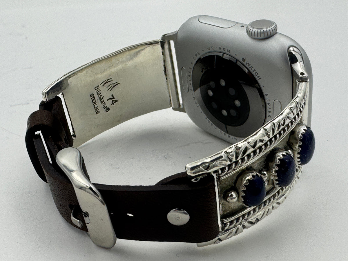 Nelson Morgan 38/40/41mm Unisex Sterling Silver Lapis #74