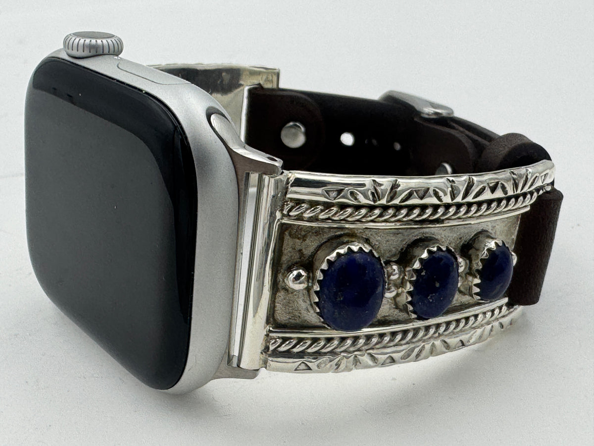 Nelson Morgan 38/40/41mm Unisex Sterling Silver Lapis #74