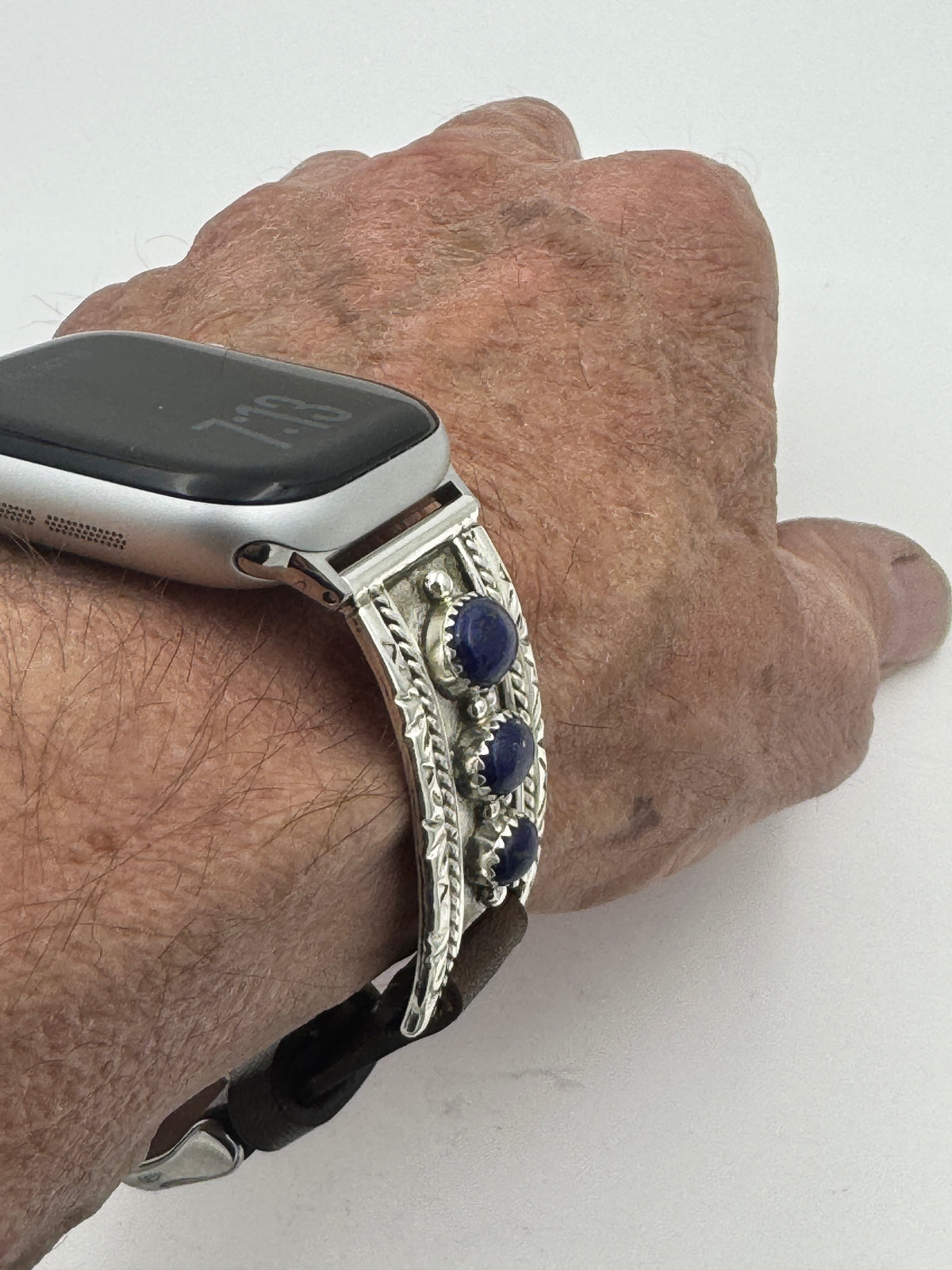 Nelson Morgan 38/40/41mm Unisex Sterling Silver Lapis #74