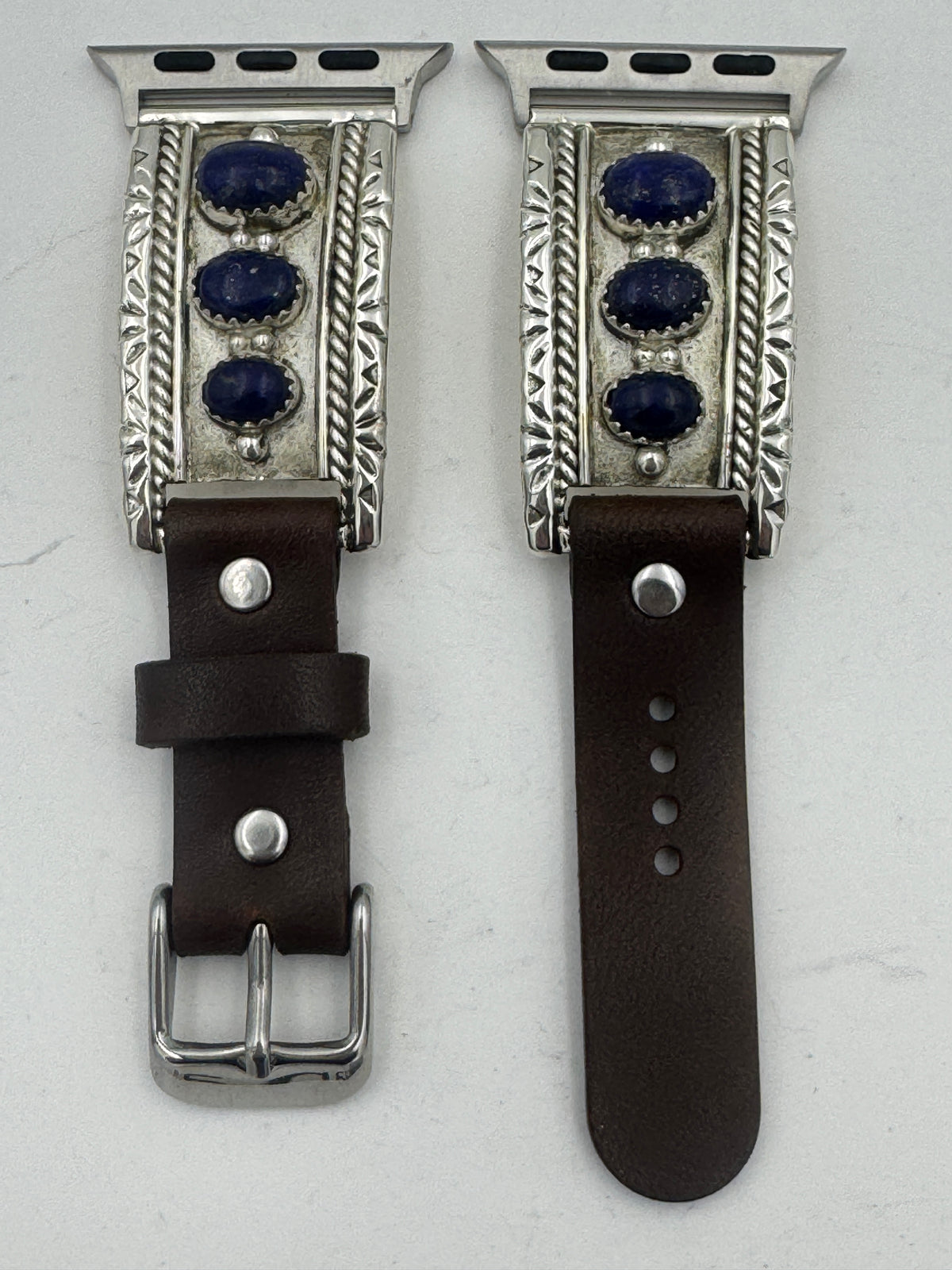 Nelson Morgan 38/40/41mm Unisex Sterling Silver Lapis #74
