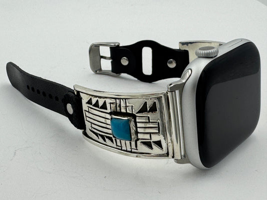 Tony Chino 42/44/45mm Unisex Sterling Silver Zia Turquoise #46