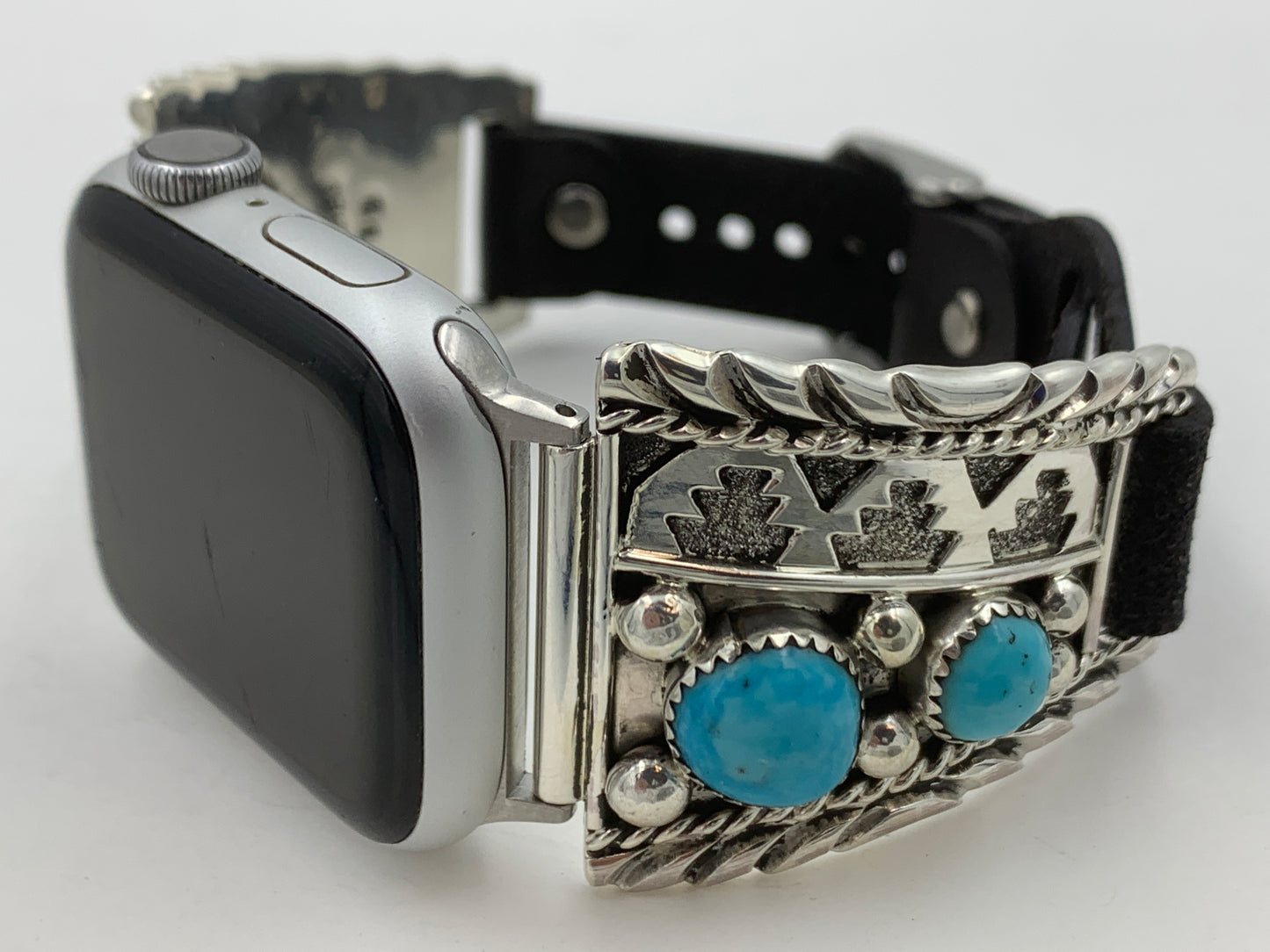 Ronnie Spencer 38/40/41mm Trapezoid Sterling Silver and Turquoise #132