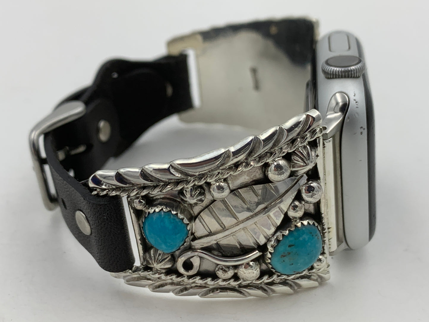 Ronnie Spencer 38/40/41mm Trapezoid Sterling Silver and Turquoise #131