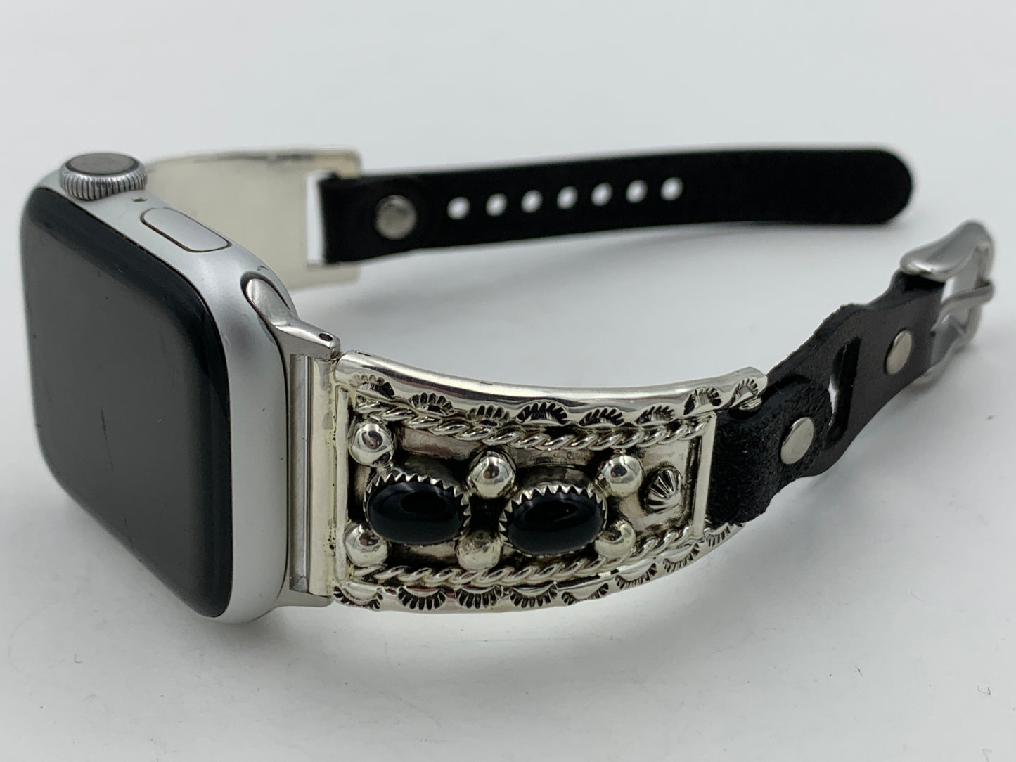 Ronnie Spencer 38/40/41mm Ladies Black Onyx and Sterling Silver #136