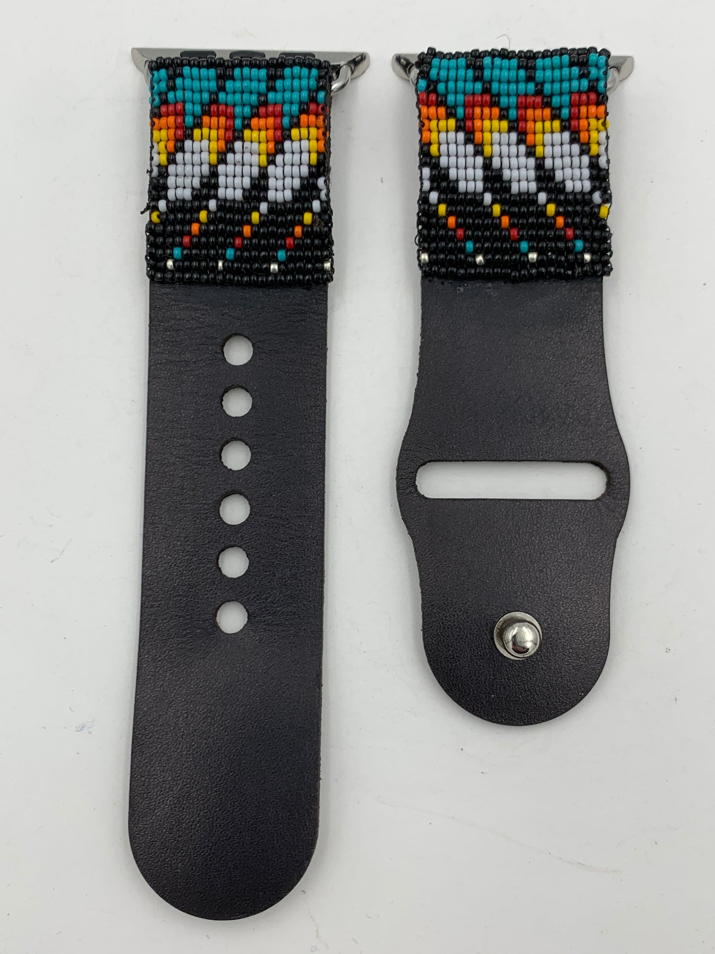 Dwight Nathaniel Beaded Laser cut Leather Apple Watch Band 42/44/45mm #15