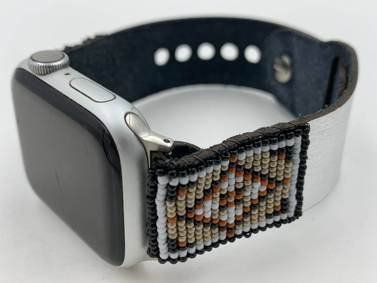 Dwight Nathaniel Beaded Laser cut Leather Apple Watch Band 38/40/41mm #17