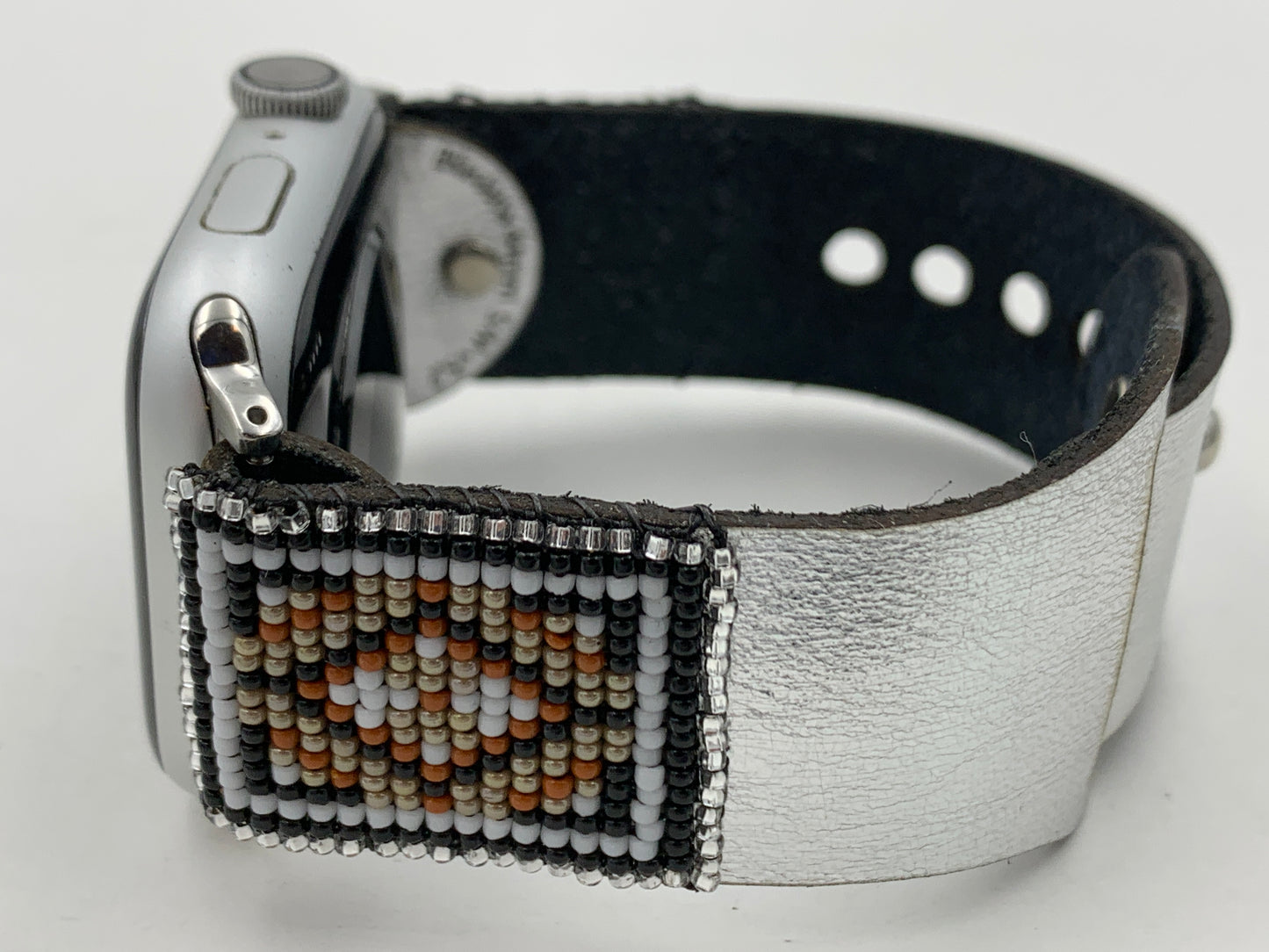 Dwight Nathaniel Beaded Laser cut Leather Apple Watch Band 42/44/45mm #18