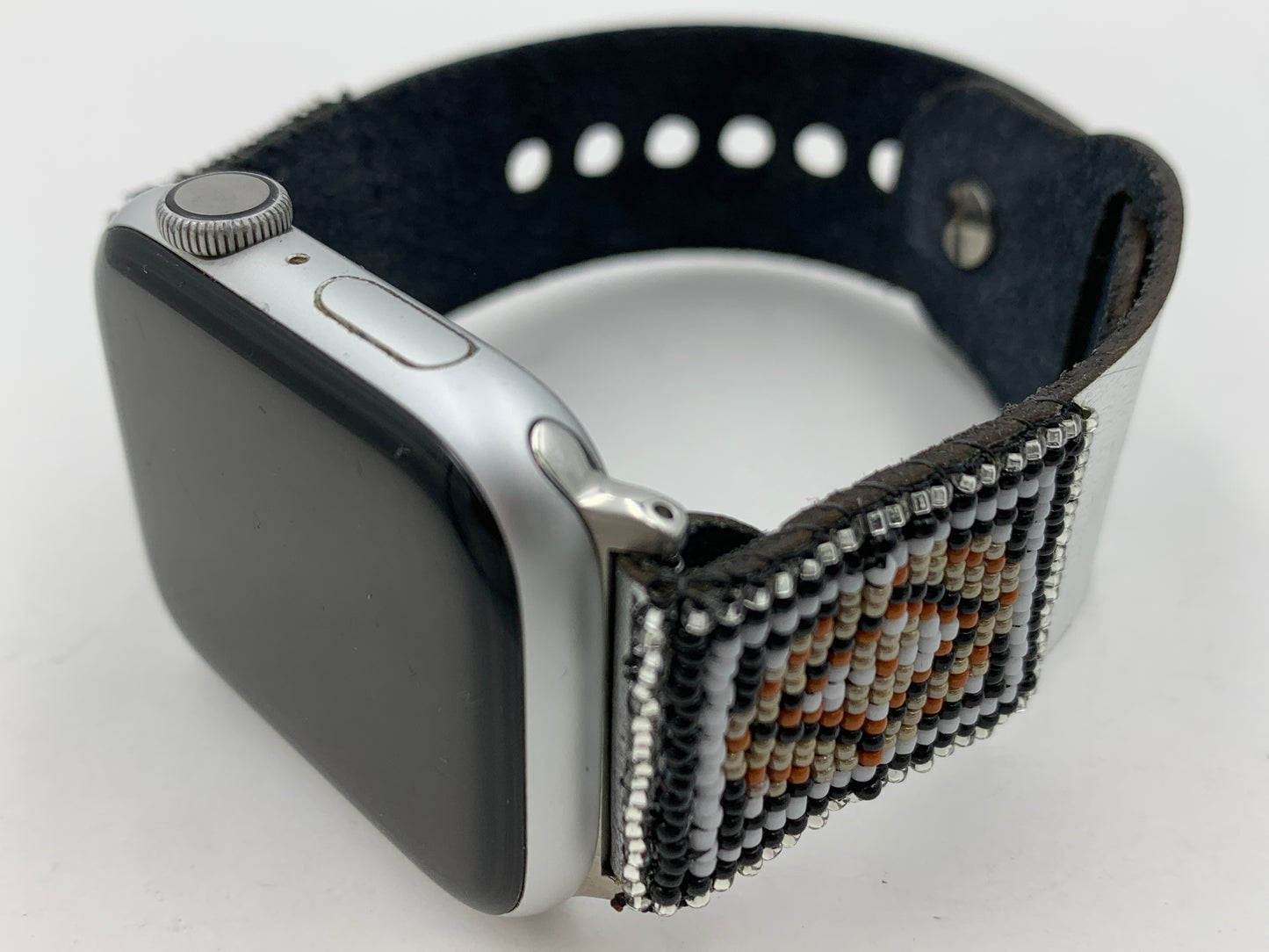 Dwight Nathaniel Beaded Laser cut Leather Apple Watch Band 42/44/45mm #19