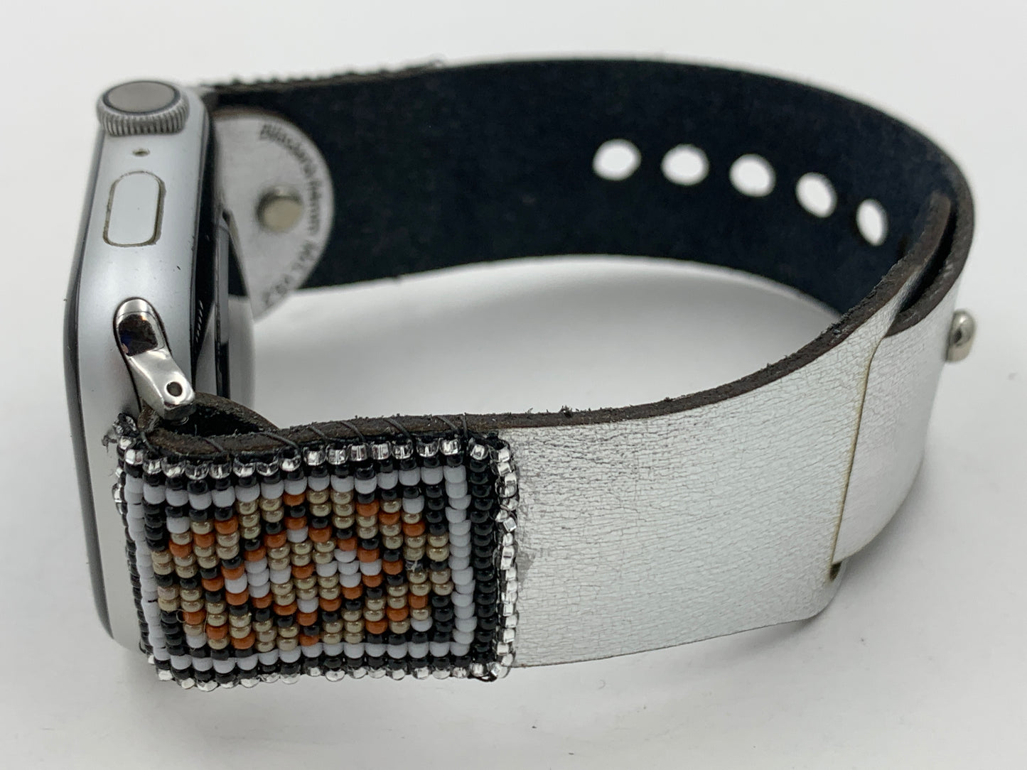 Dwight Nathaniel Beaded Laser cut Leather Apple Watch Band 42/44/45mm #20