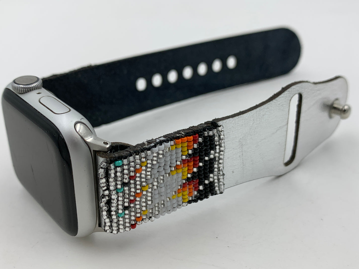 Dwight Nathaniel Beaded Laser cut Leather Apple Watch Band 38/40/41mm #21