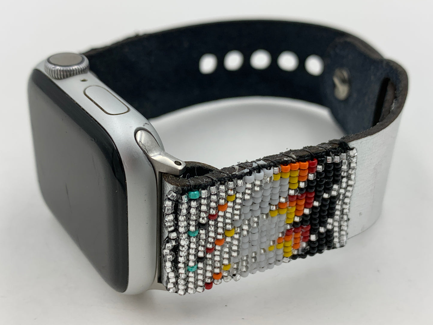 Dwight Nathaniel Beaded Laser cut Leather Apple Watch Band 38/40/41mm #21