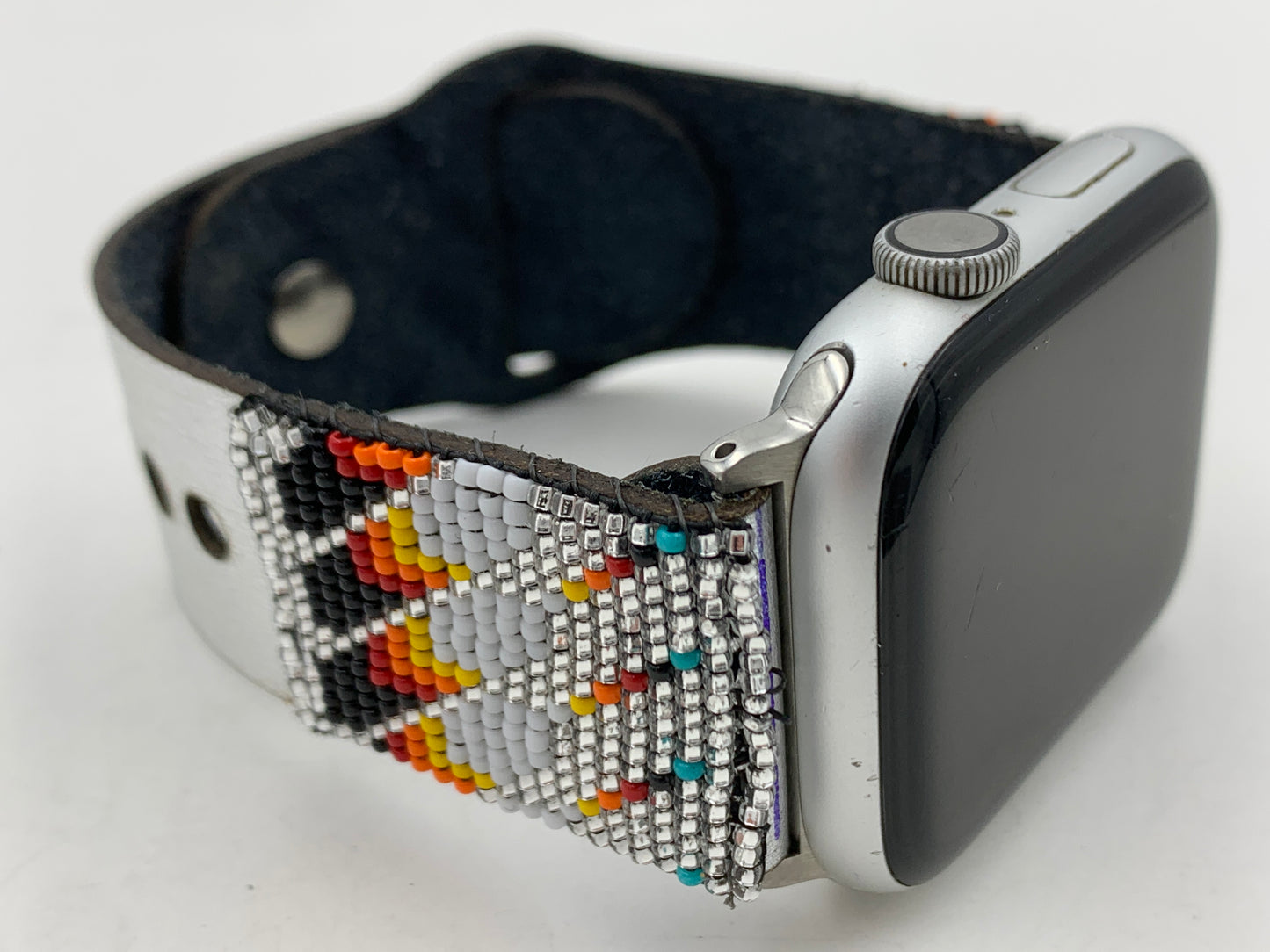 Dwight Nathaniel Beaded Laser cut Leather Apple Watch Band 42/44/45mm #22