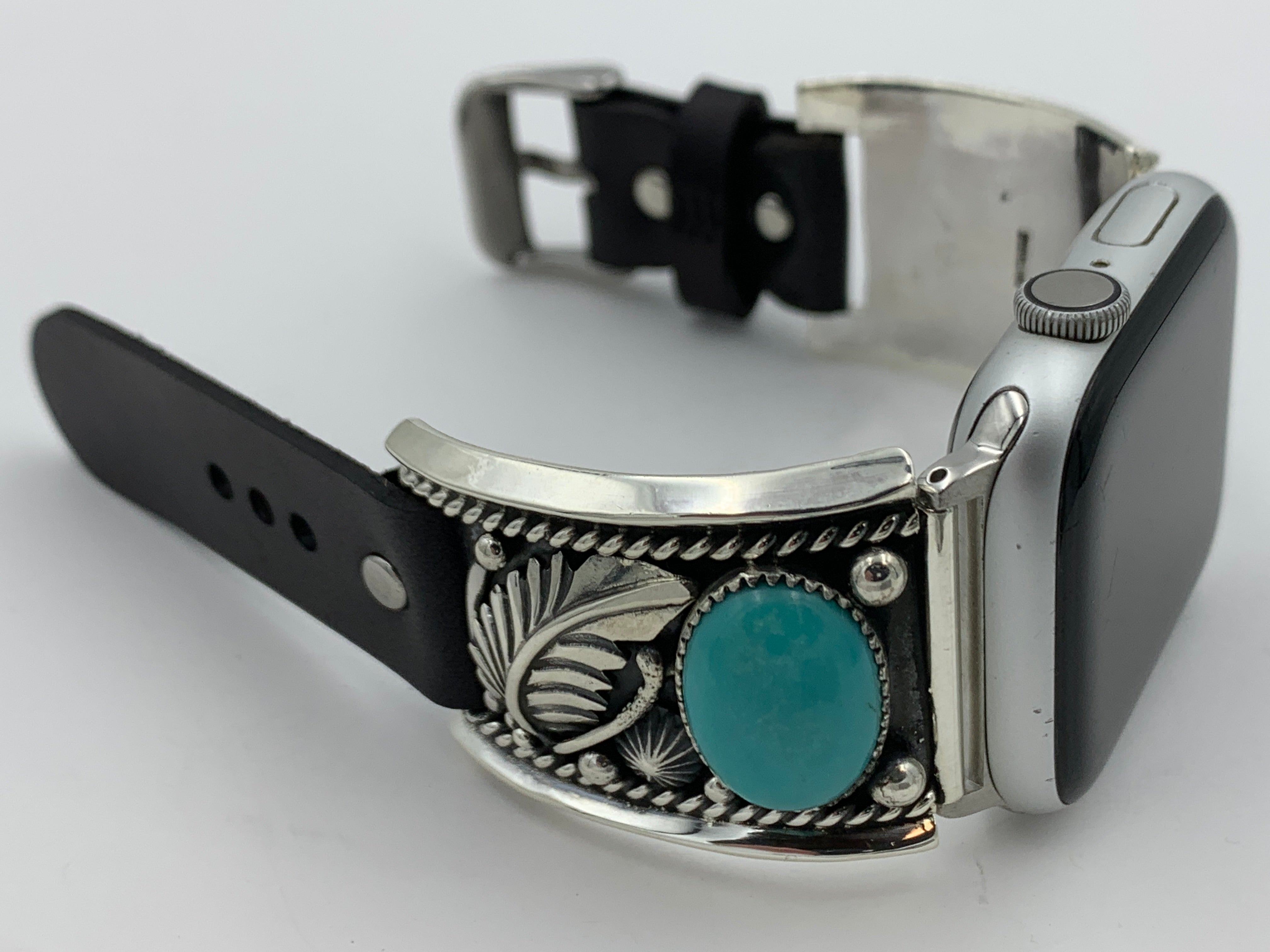 Sterling silver and on sale turquoise apple watch band