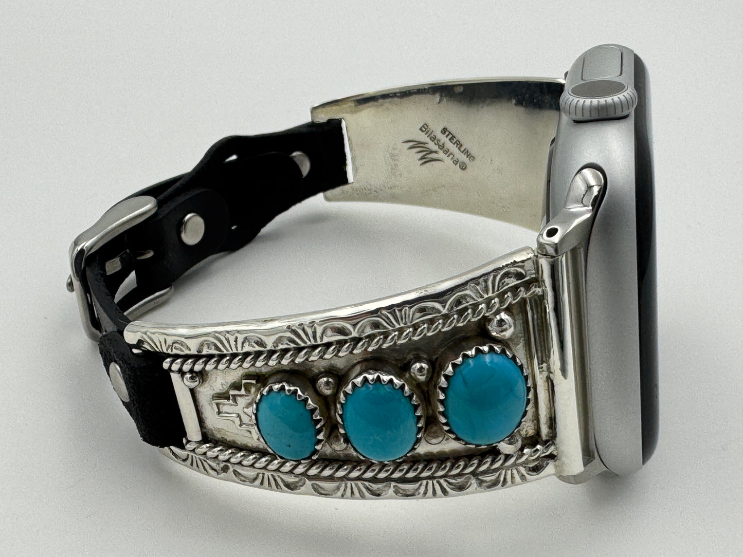 Nelson Morgan 42/44/45mm Ladies Sterling Silver 3 Stone Sleeping Beauty #48